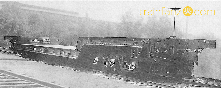 D10型凹底平车，此为早期版本在1953~1959年间制造（图 CRRC）