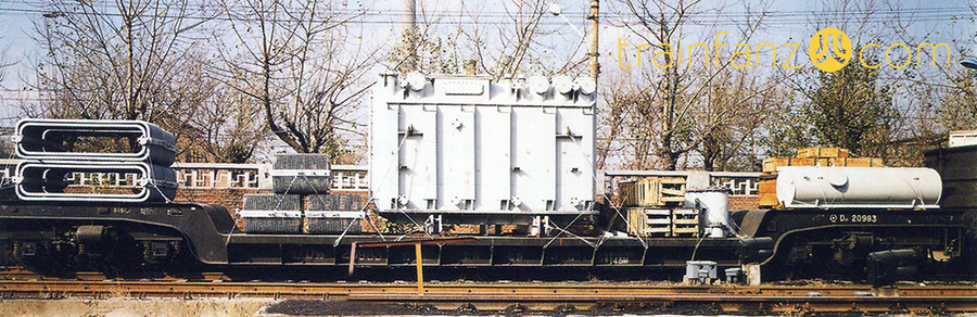 D10凹底平车载荷状态（图 CRRC）