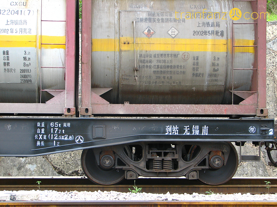 GH65K专用车的转向架（图 谭智泉）