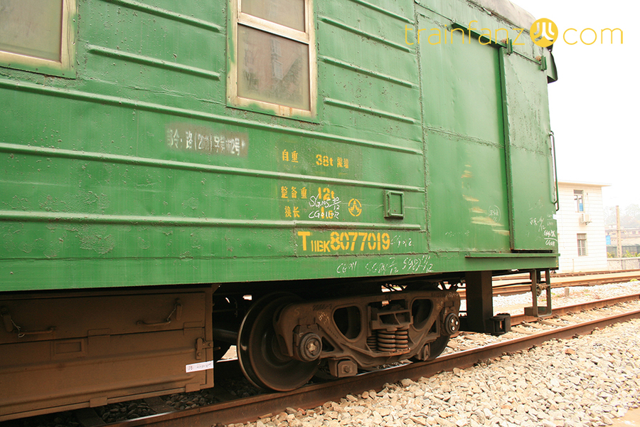 T11BK型长轨车，作业尾车的转向架（图 Akira）